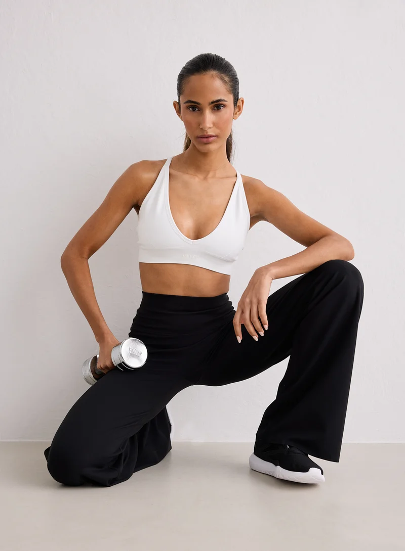 Black Sense Straight Leg Tights