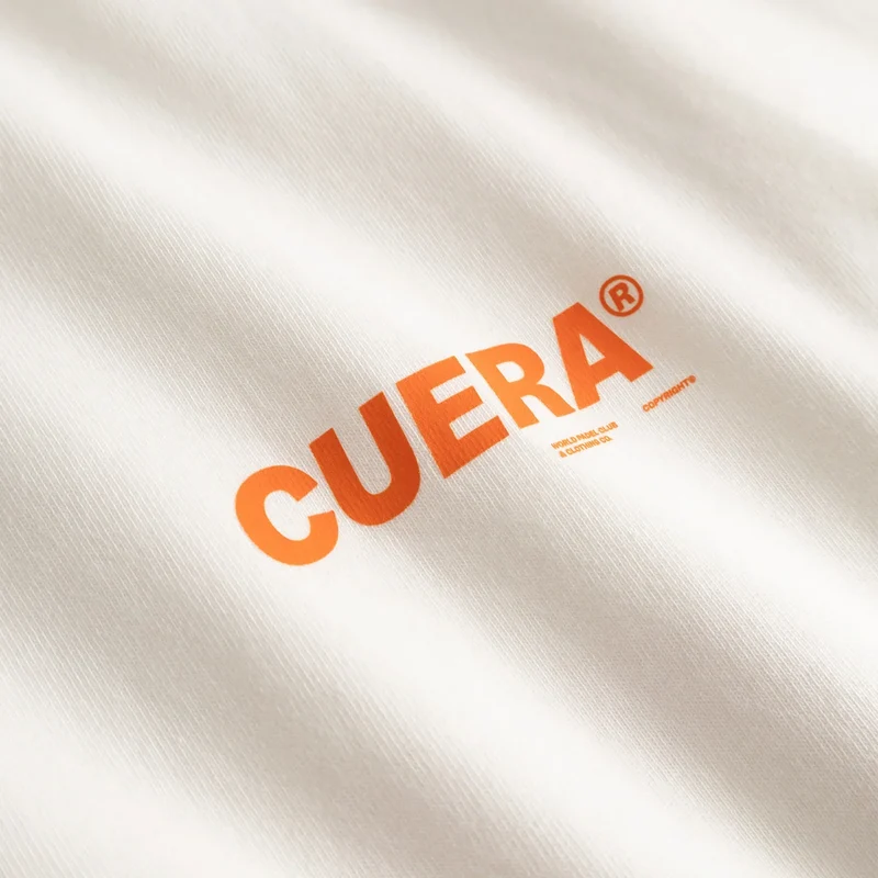 Cuera Offcourt Logo T-Shirt (Off White w. Orange)