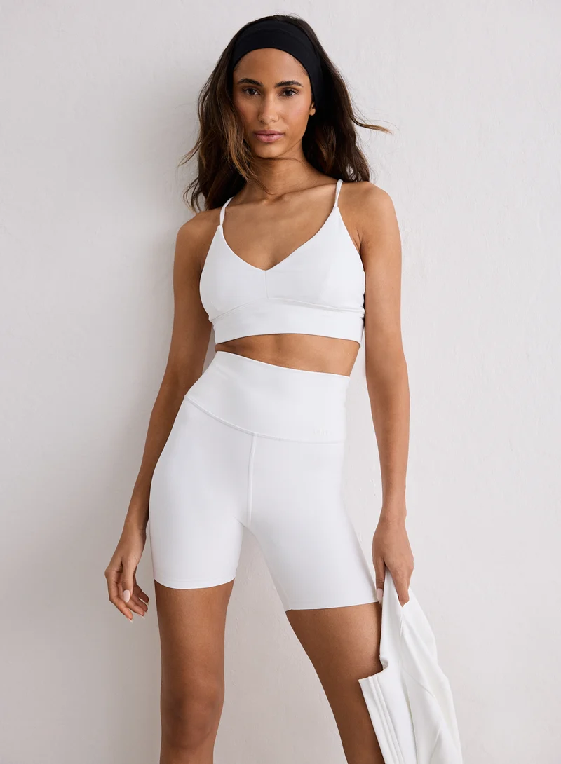 White Sense Midi Biker Shorts