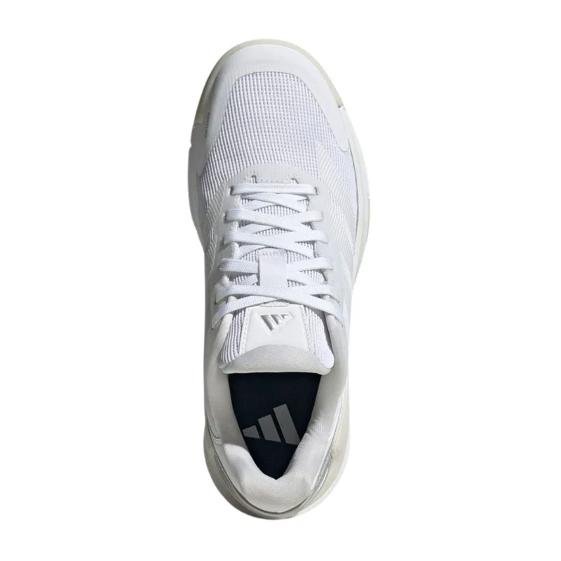 Adidas Crazyquick LS Women Padel Shoes (Cloud White/Cloud White/Zero Metallic)