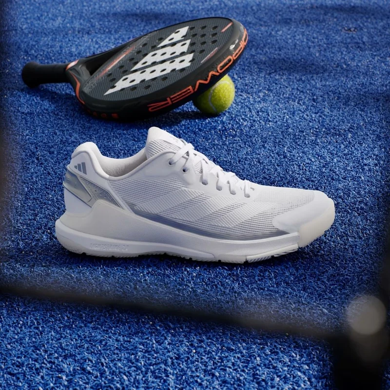 Adidas Crazyquick LS Women Padel Shoes (Cloud White/Cloud White/Zero Metallic)