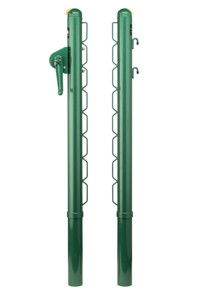 Tennisnetzpfosten USA Stahl TP 76 cm rund grün