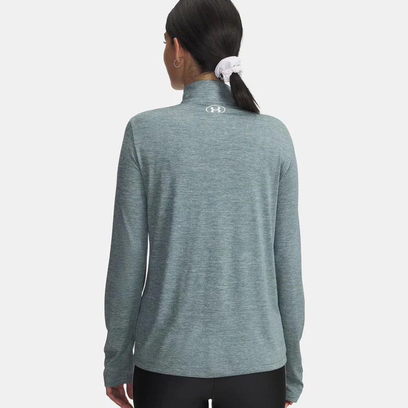 Tech 1/2 Zip-Twist Longsleeve Damen-weiß