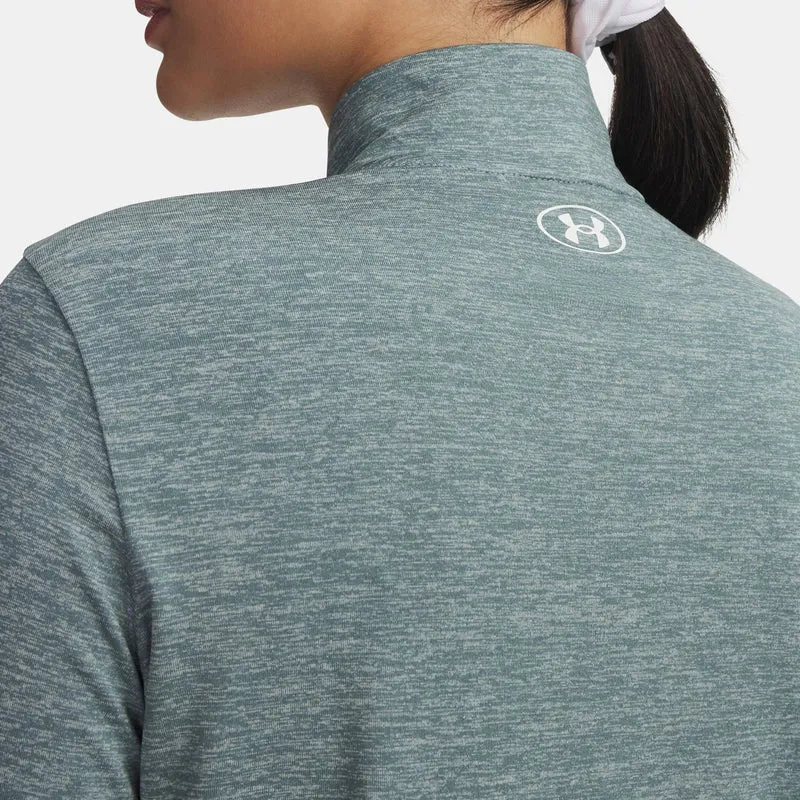 Tech 1/2 Zip-Twist Longsleeve Damen-weiß