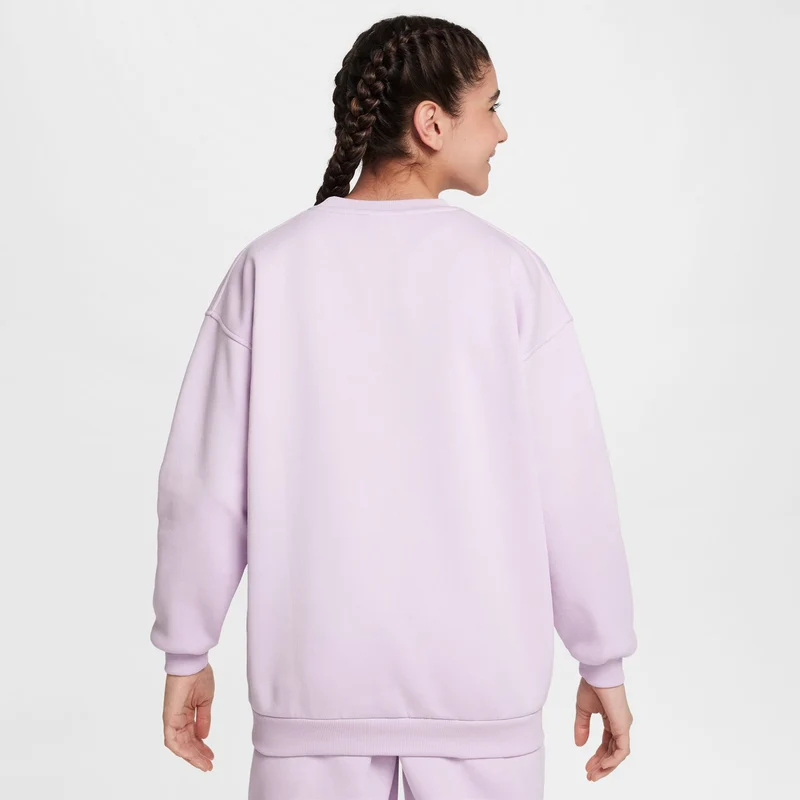 Sportswear Club Fleece Oversized Crew Sweatshirt Mädchen-Flieder
