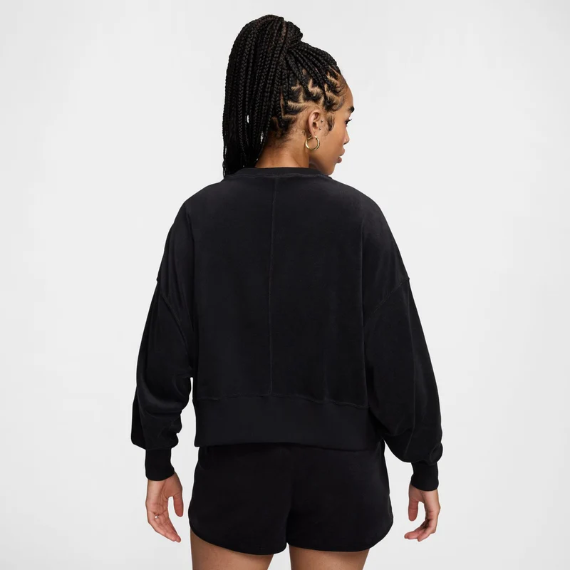 Court Heritage Fleece GFX Crew Sweatshirt Damen-Schwarz