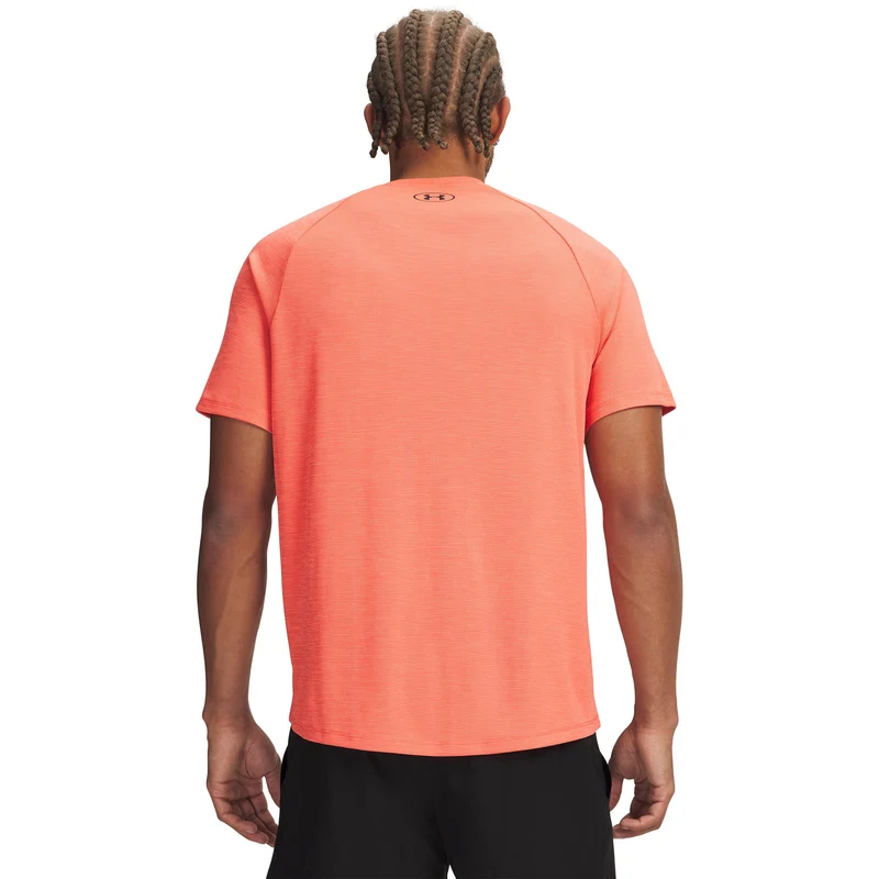 Tech Textured T-Shirt Herren-rot, schwarz