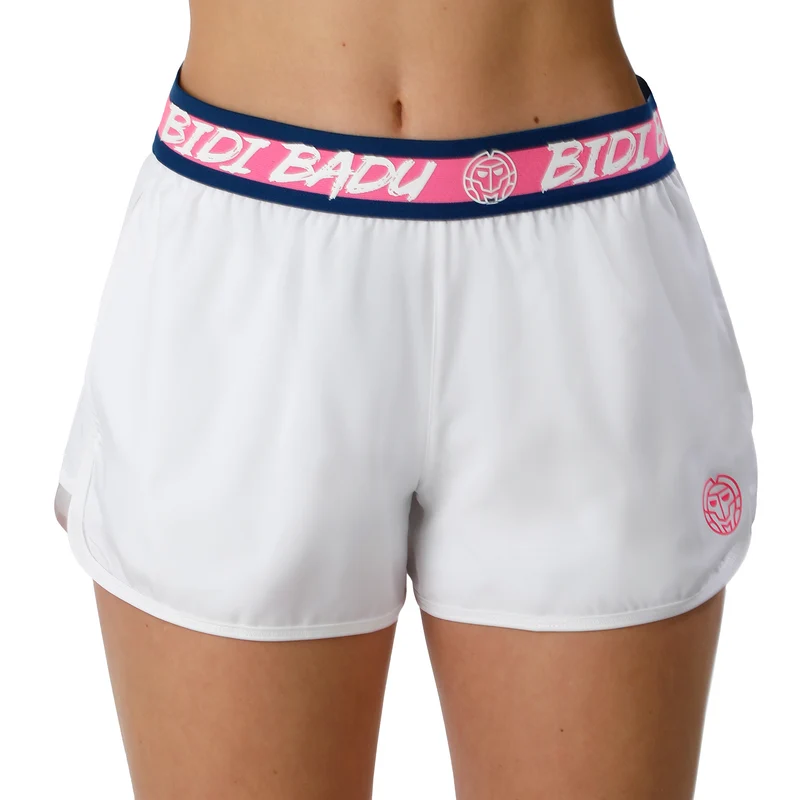Tiida Tech 2in1 Shorts Damen-Weiß,Pink