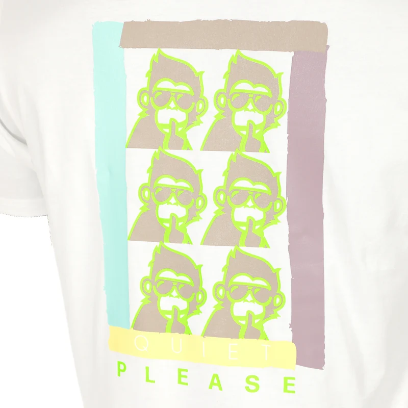 Wild Collage T-Shirt Herren-Weiß,Mehrfarbig
