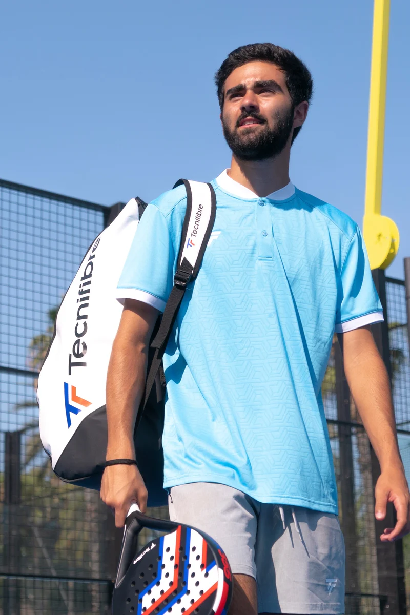 TEAM MESH POLO AZUR HOMME