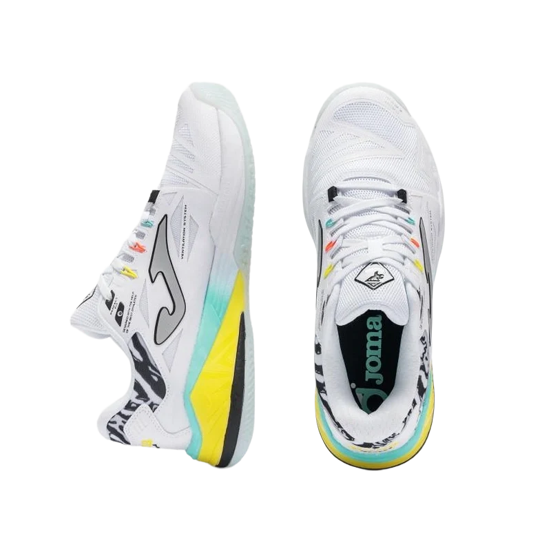 Zapatillas Joma Top Spin 2602OM Blanco/Amarillo 2026