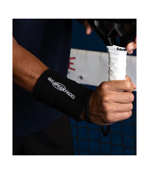 Muñequera Larga We Speak Padel Negra Promo