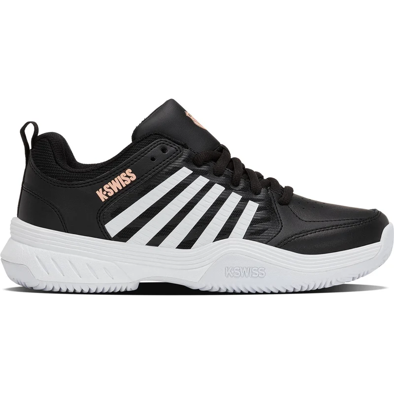 K-Swiss Court Express 2 Clay Black/White/Peach Parfait Dames