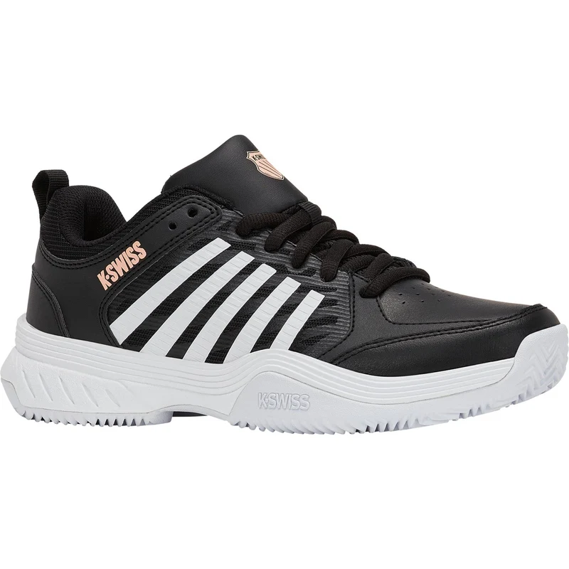 K-Swiss Court Express 2 Clay Black/White/Peach Parfait Dames