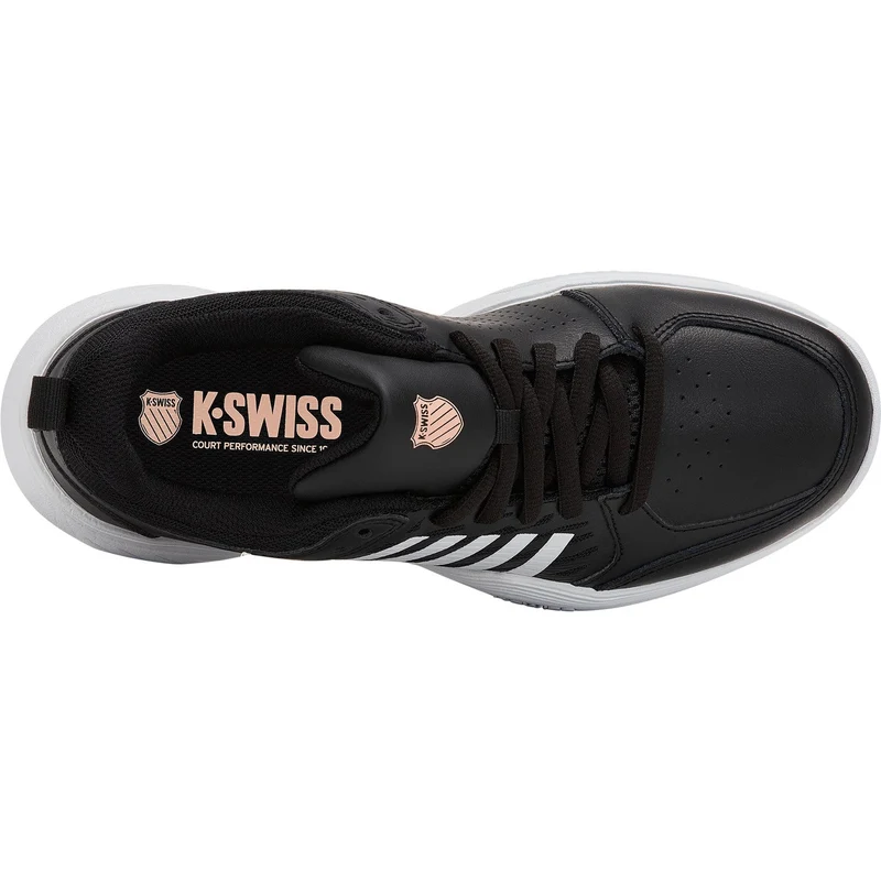 K-Swiss Court Express 2 Clay Black/White/Peach Parfait Dames