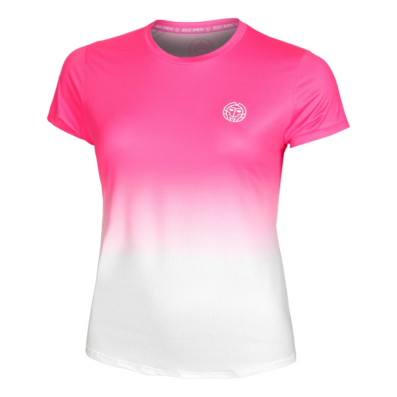 Crew Gradiant T-Shirt Damen-Pink,Weiß