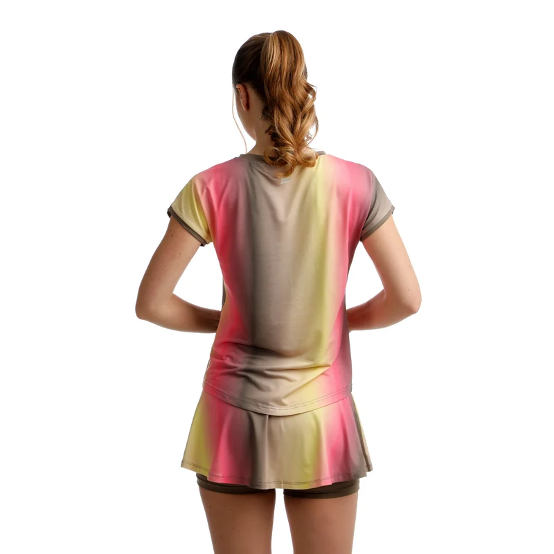 Spectrum T-Shirt Damen-Braun,Gelb