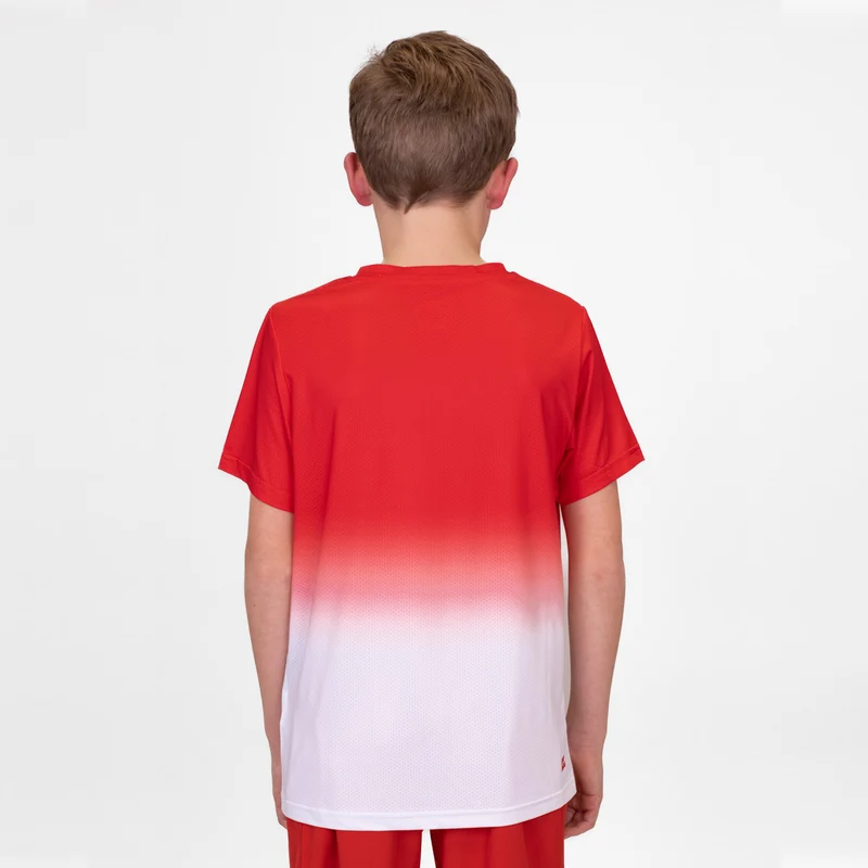Crew Gradiant T-Shirt Jungen-Rot,Weiß