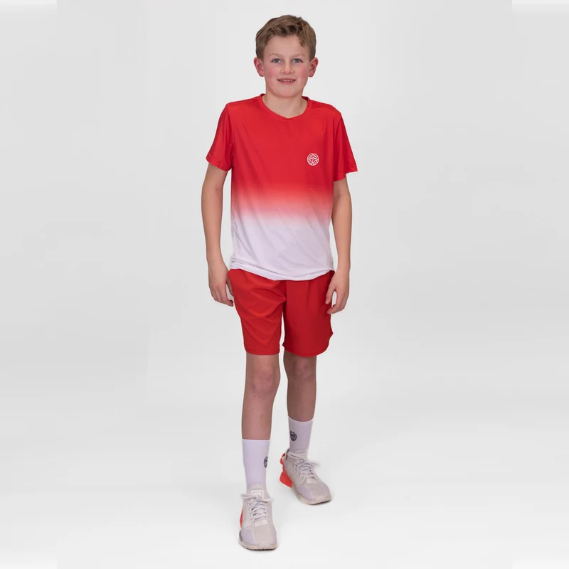 Crew Gradiant T-Shirt Jungen-Rot,Weiß