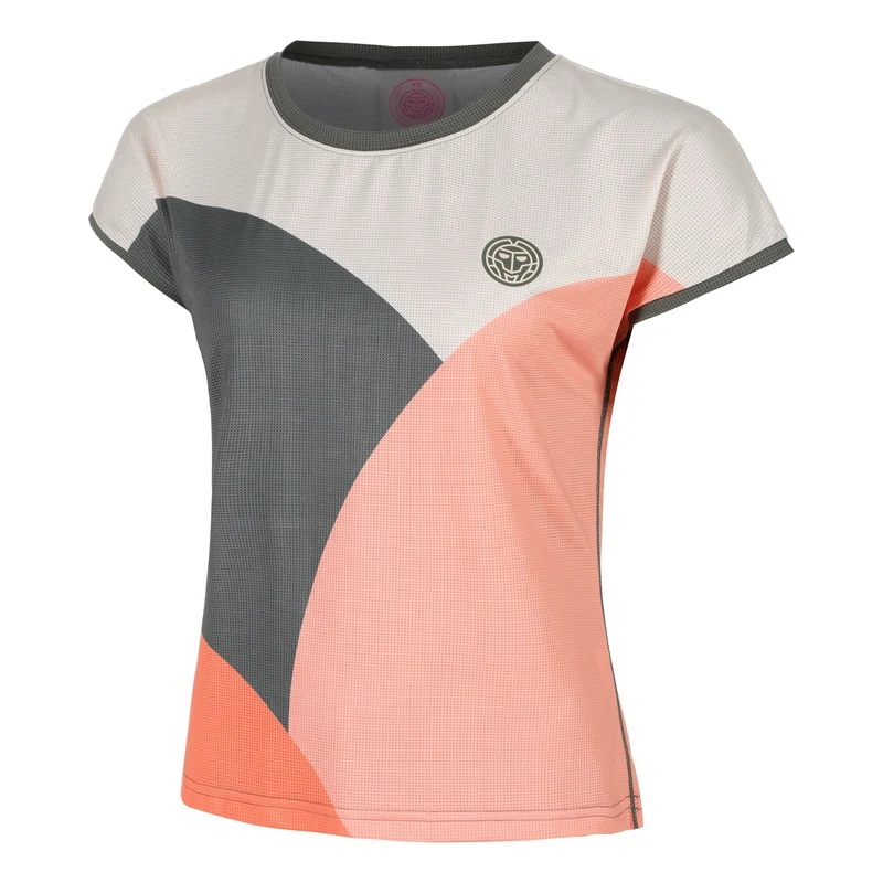 Bubble T-Shirt Damen-Grau,Koralle