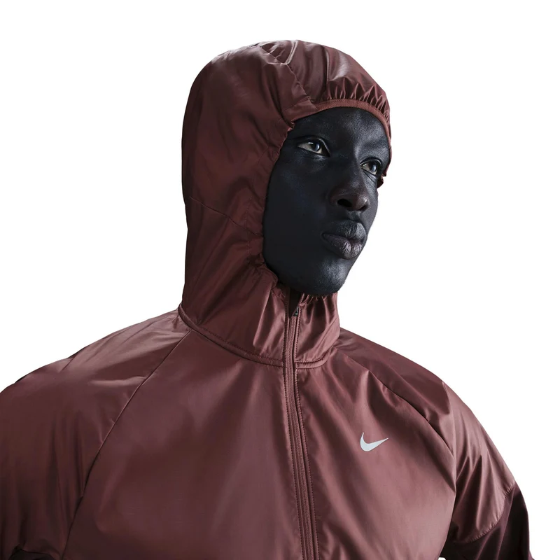 Miler Laufjacke Herren - dunkelrot, bronze