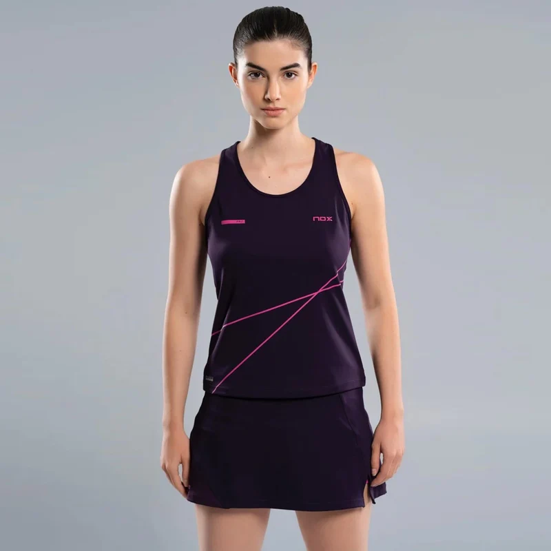 Pro Tank-Top Damen-schwarz,pink