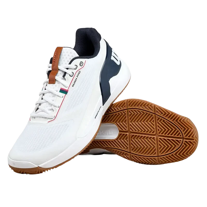 Zapatillas Wilson Rush Pro 5 Clay White/Navy Blazer/Gum 2026