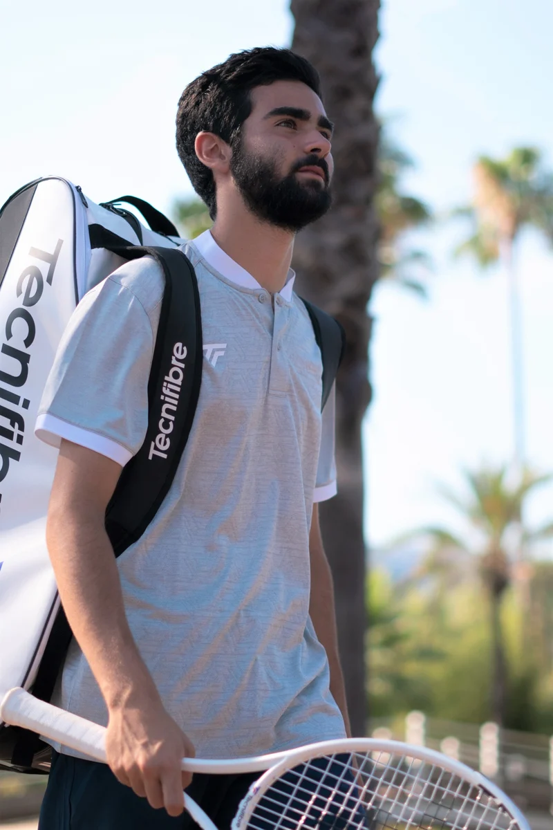 TEAM MESH POLO SILVER HOMME