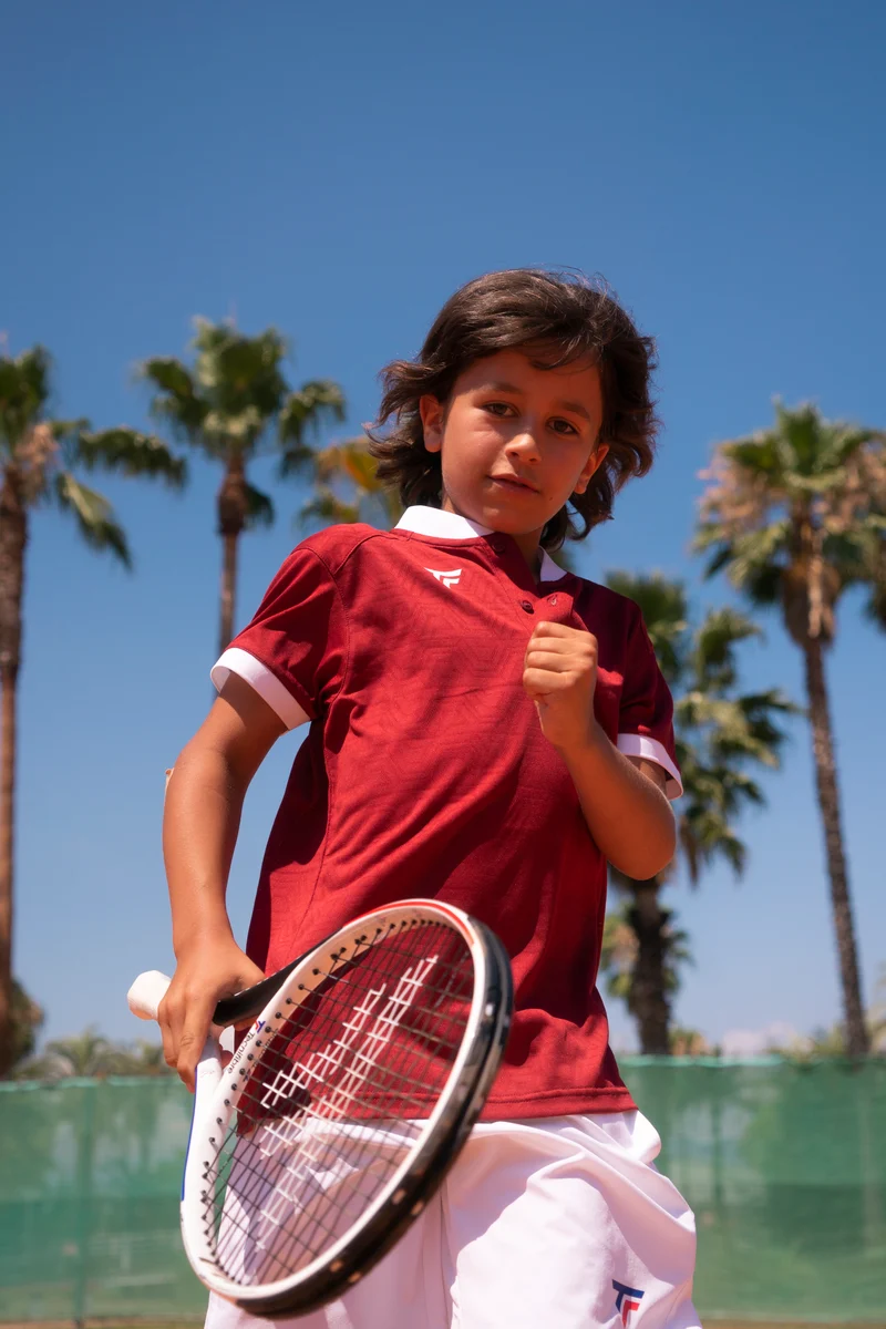 TEAM MESH POLO CARDINAL GARCON