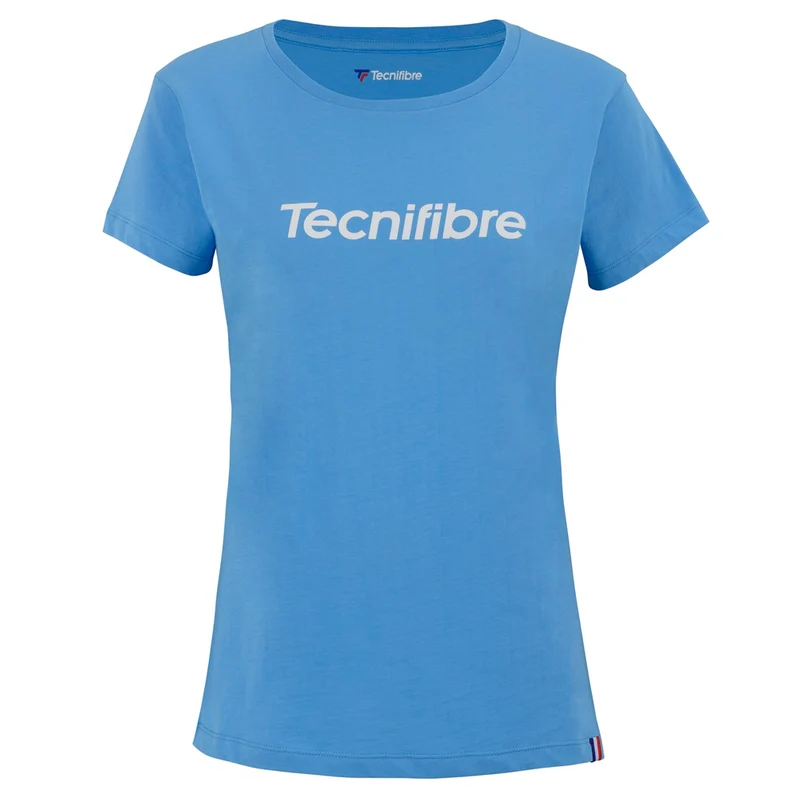 TEAM COTTON TEE AZUR FILLE