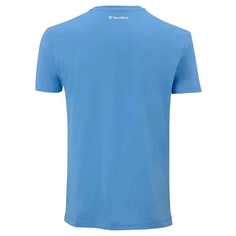 TEAM COTTON TEE AZUR FILLE