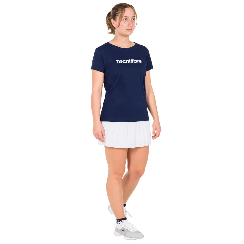 TEAM COTTON TEE MARINE FEMME