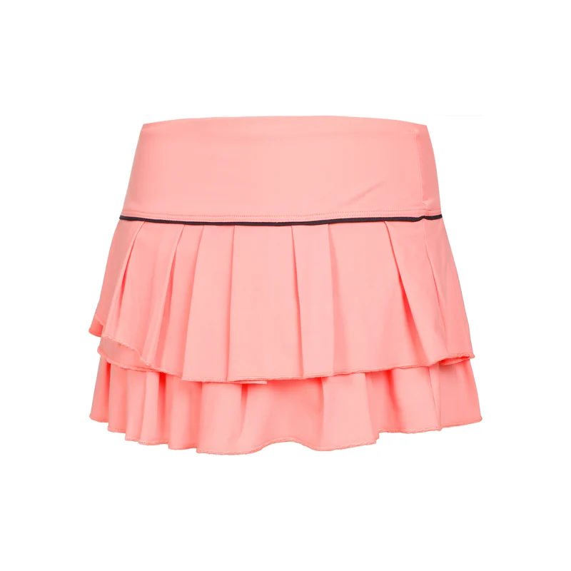 Pleat Tier With Piping Rock Damen-Apricot,Schwarz