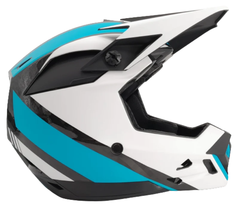 Bell BS FULL-10 SPHERICAL MIPS Full Face Fahrradhelm matte white blue shiny carbon Gr. M (55-57 cm) Unisex