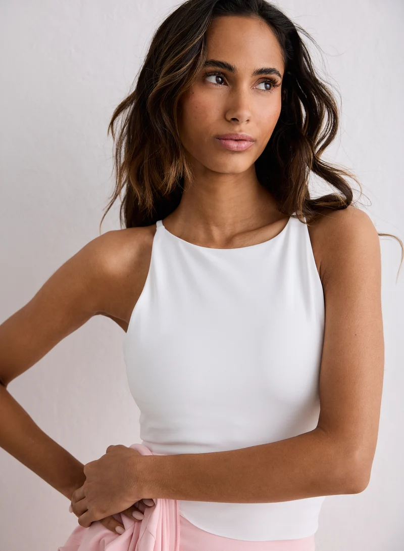 White Sense Halter Bralette