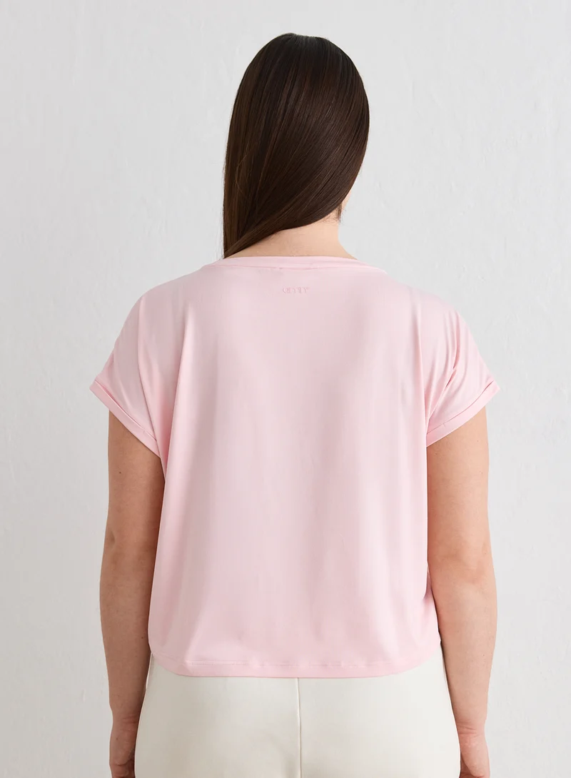 Ballerina Soft Basic Roll Sleeve Top