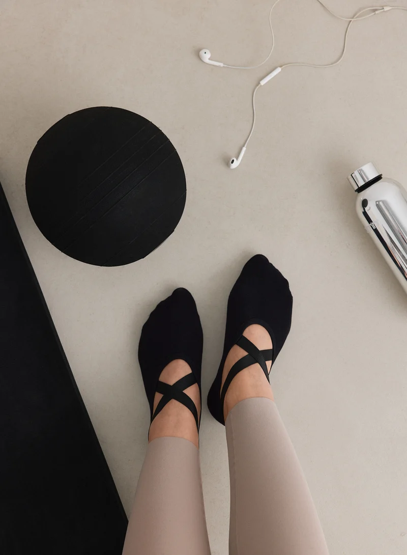 Black Pilates Socks