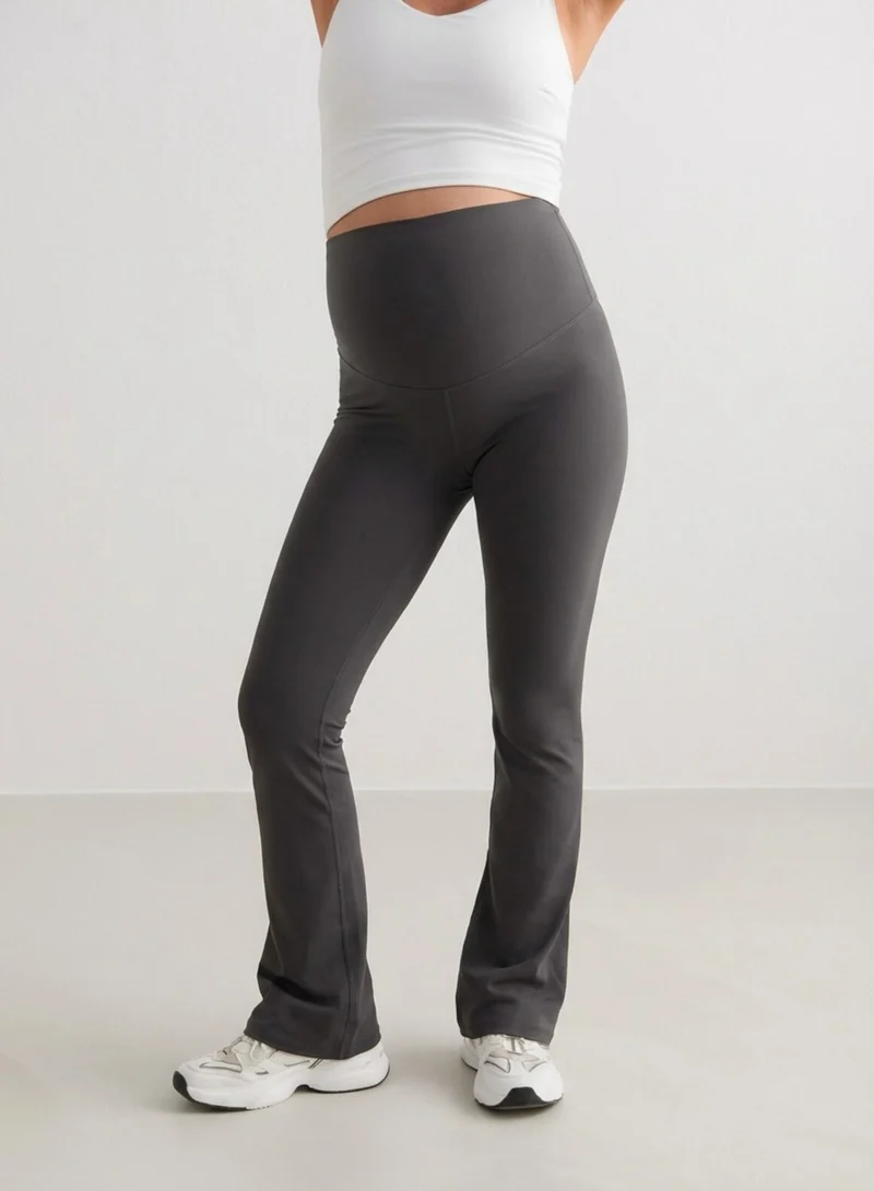 Shadow Grey Sense Maternity Flare Tights