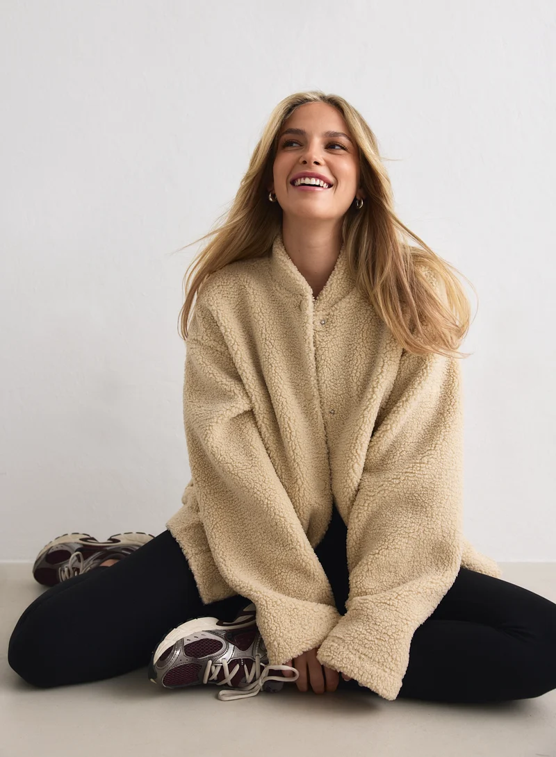 Café Au Lait Pile Coach Jacket