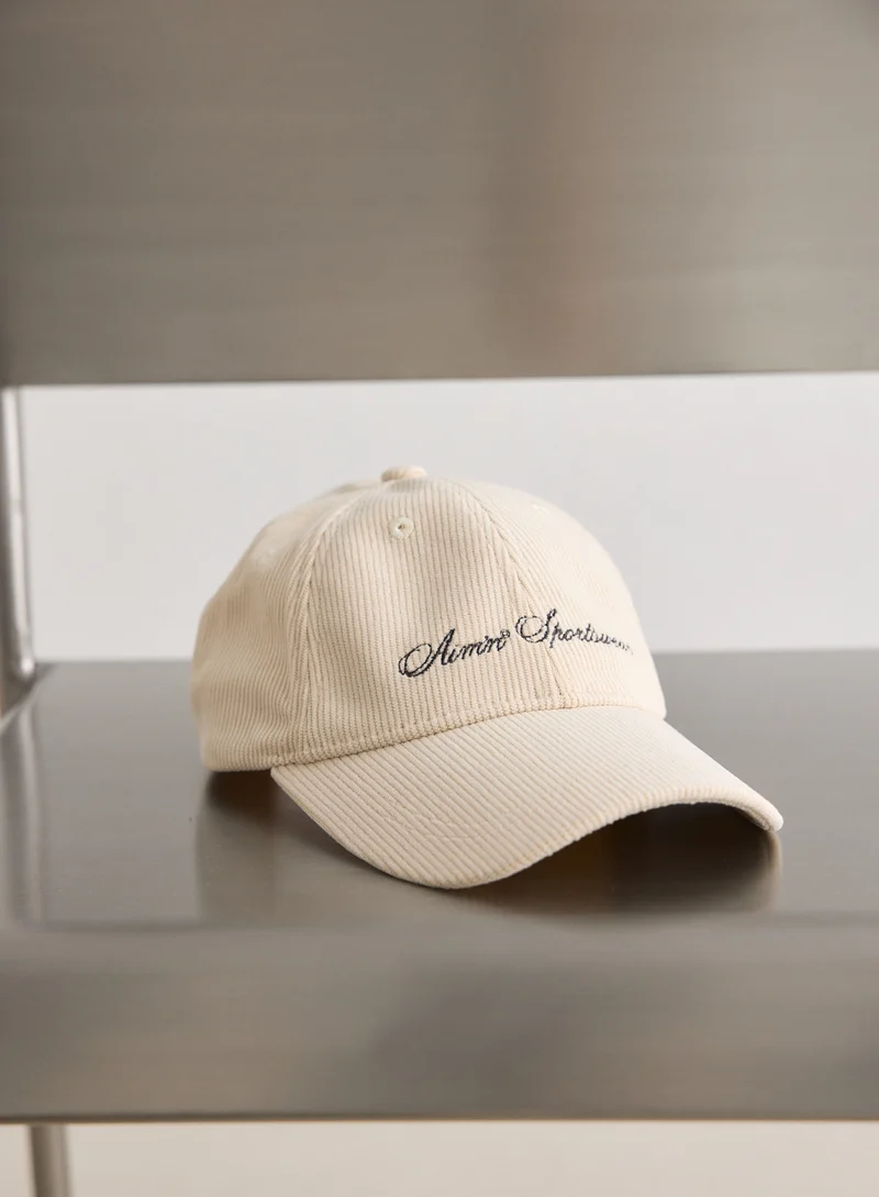 Script Corduroy Cap