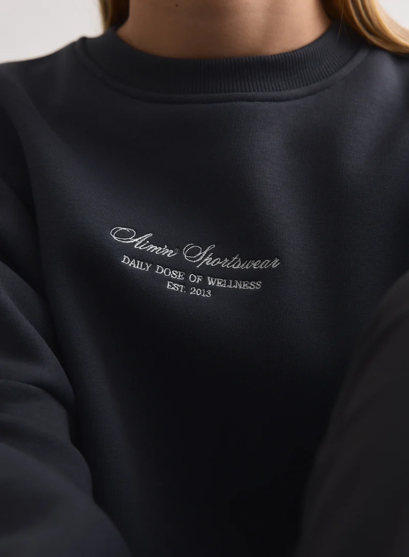 Shadow Grey Script Sweatshirt