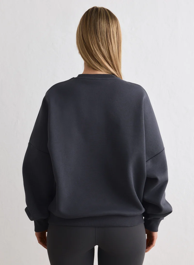 Shadow Grey Script Sweatshirt