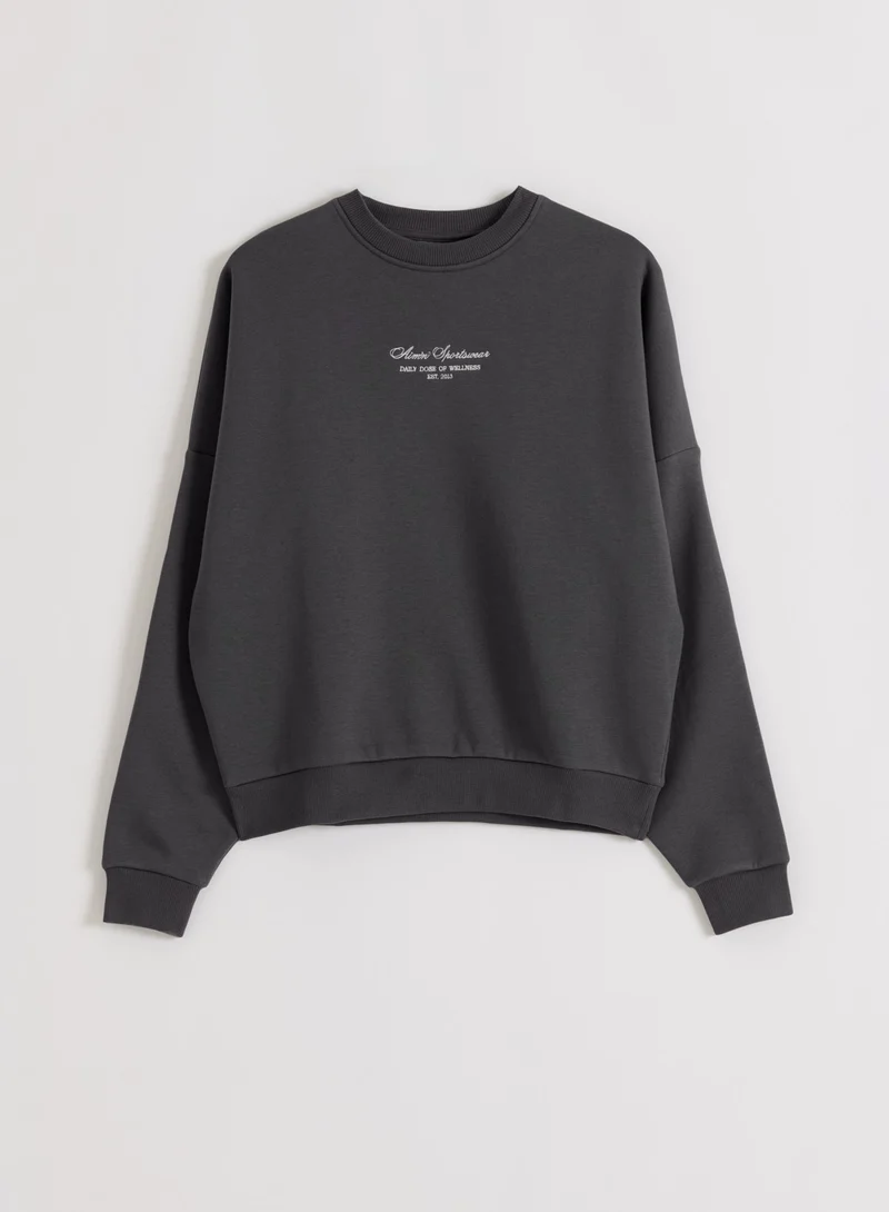 Shadow Grey Script Sweatshirt