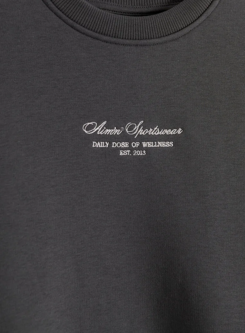 Shadow Grey Script Sweatshirt