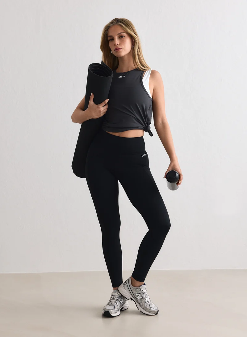 Black Essential Pocket Tights