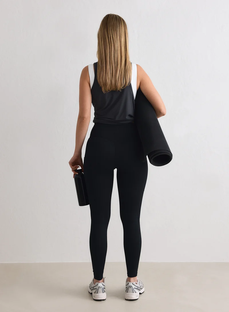 Black Essential Pocket Tights