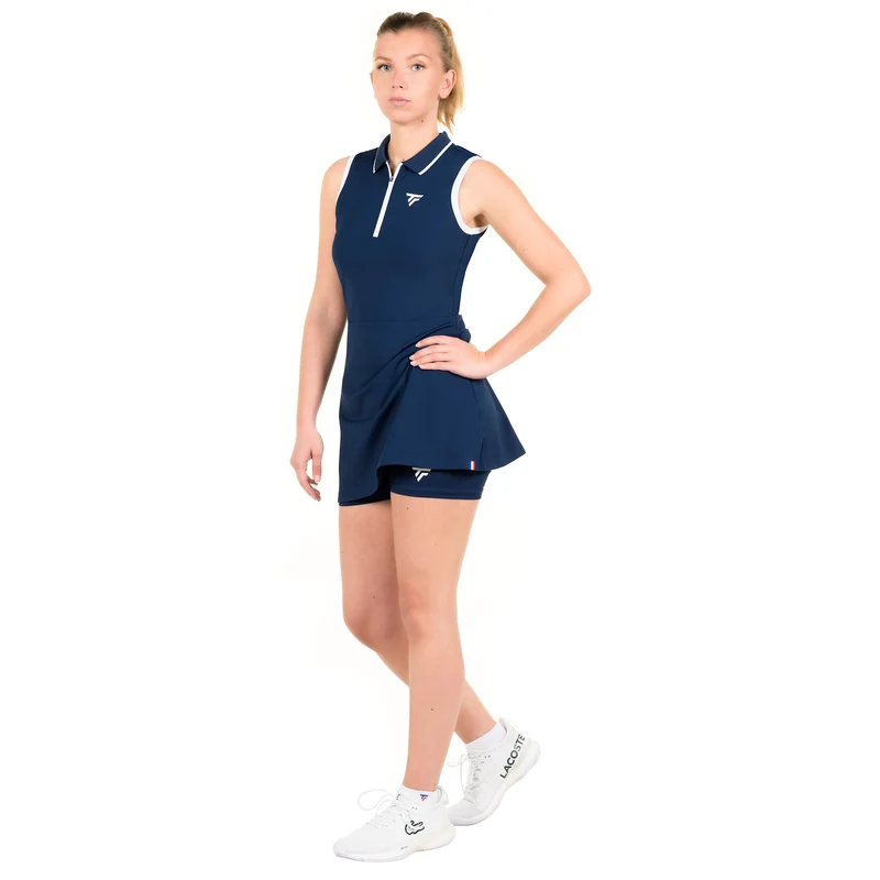ROBE TECH DRESS STRETCH MARINE FEMME