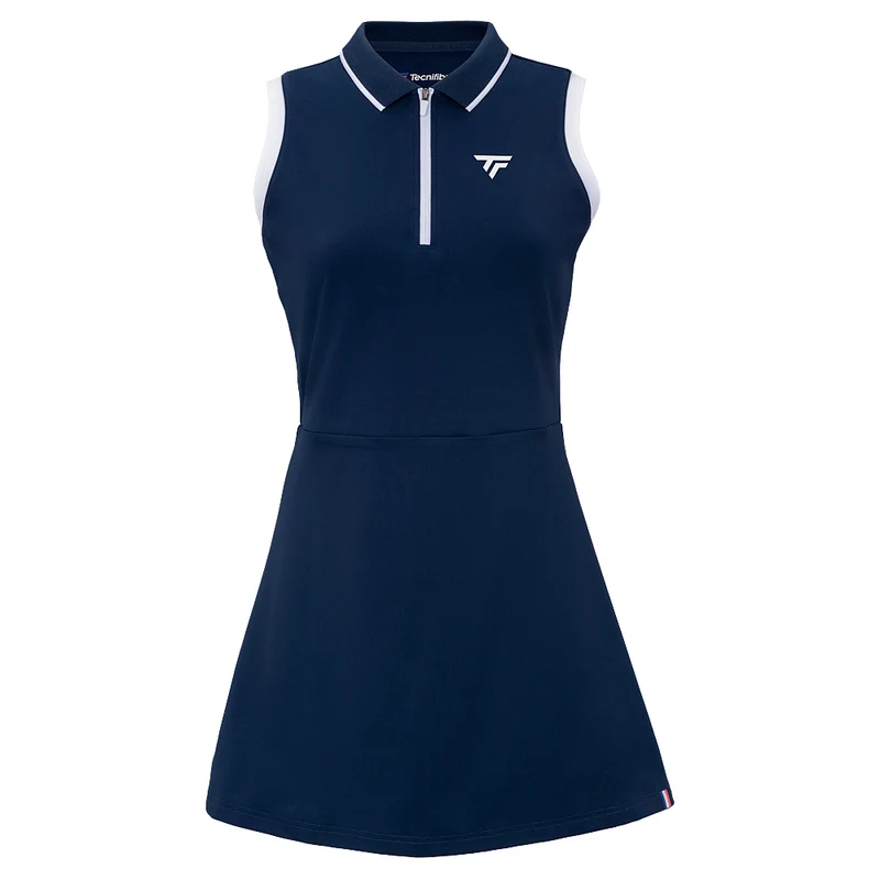 ROBE TECH DRESS STRETCH MARINE FEMME