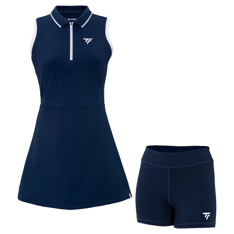 ROBE TECH DRESS STRETCH MARINE FEMME