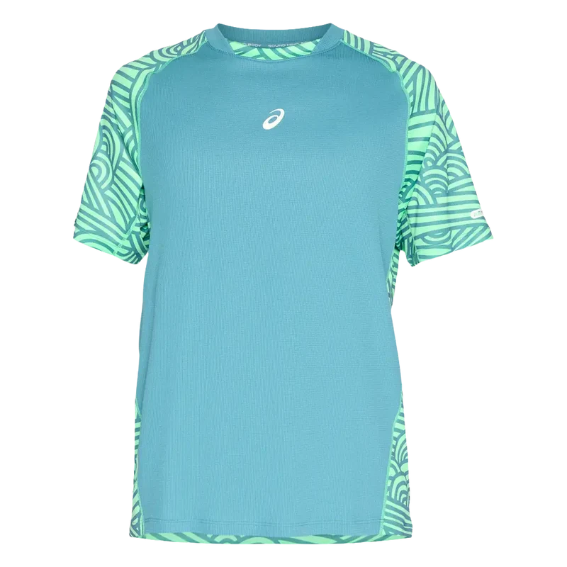 Camiseta Asics Padel Court All Over Print SS Top Misty Pine/Vital Green